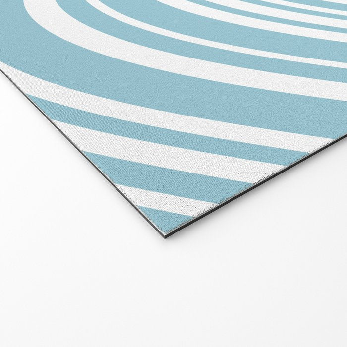 Wavy Stripes XXXV - Sky Blue Welcome Mat Gallery Image 2