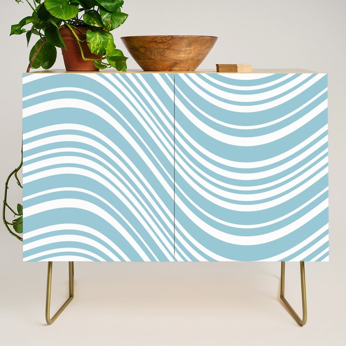 Wavy Stripes XXXV - Sky Blue Credenza Gallery Image 1