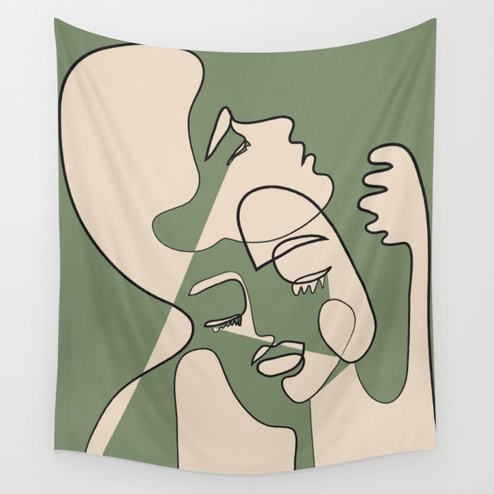 Abstract Faces 7 Wall Tapestry Gallery Image 1