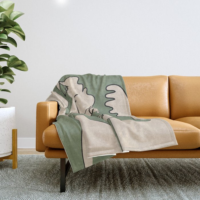 Abstract Faces 7 Throw Blanket Gallery Image 1