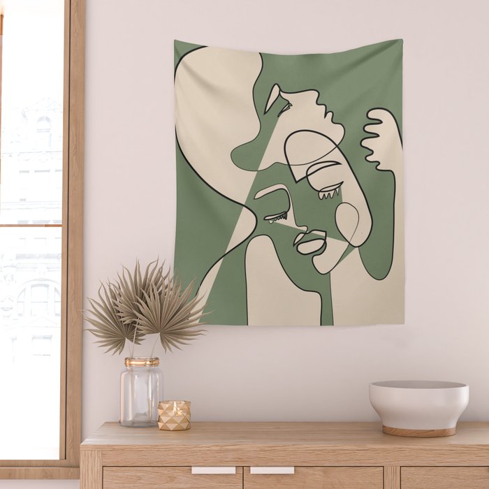 Abstract Faces 7 Wall Tapestry Gallery Image 2