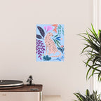 Blush pink Cheetah in jungle florals / jungle cat print /modern art Poster Gallery Image 2