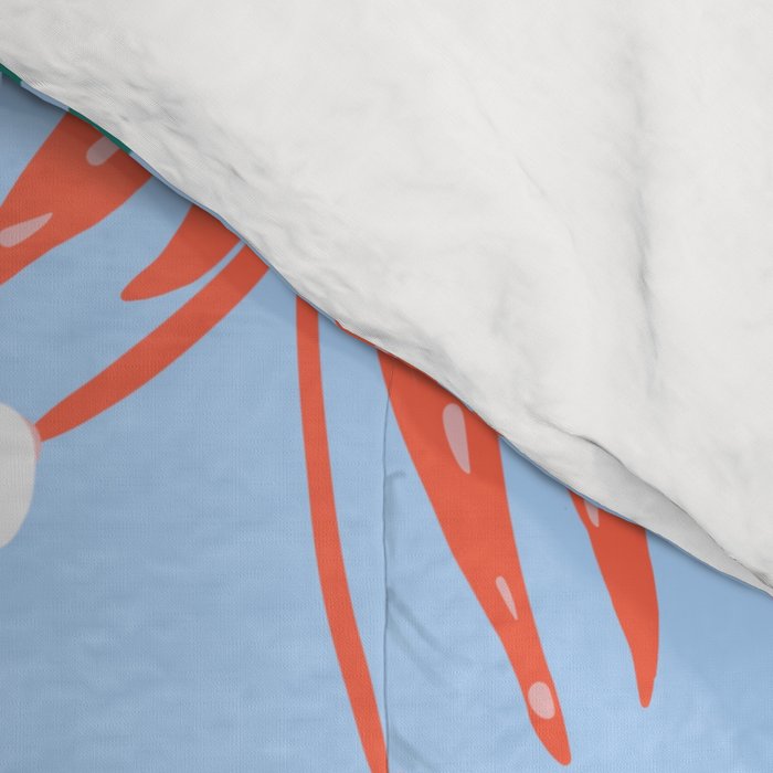 Blush pink Cheetah in jungle florals / jungle cat print /modern art Comforter Gallery Image 4