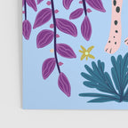 Blush pink Cheetah in jungle florals / jungle cat print /modern art Poster Gallery Image 3