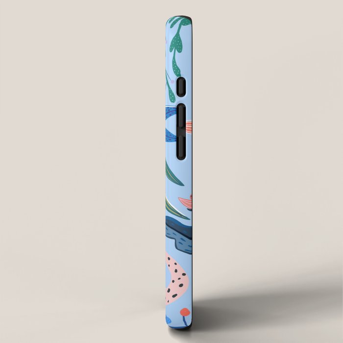 Blush pink Cheetah in jungle florals / jungle cat print /modern art iPhone Case Gallery Image 2