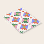 Festive Quilted Starburst Pattern - Vibrant Holiday Design Notebook Gallery Image 3