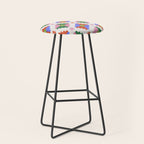 Festive Quilted Starburst Pattern - Vibrant Holiday Design Stool Gallery Image 1