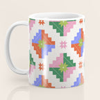 Festive Quilted Starburst Pattern - Vibrant Holiday Design Coffee Mug Gallery Image 3
