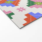 Festive Quilted Starburst Pattern - Vibrant Holiday Design Welcome Mat Gallery Image 2
