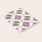 Festive Quilted Starburst Pattern - Vibrant Holiday Design Notebook Gallery Image 2