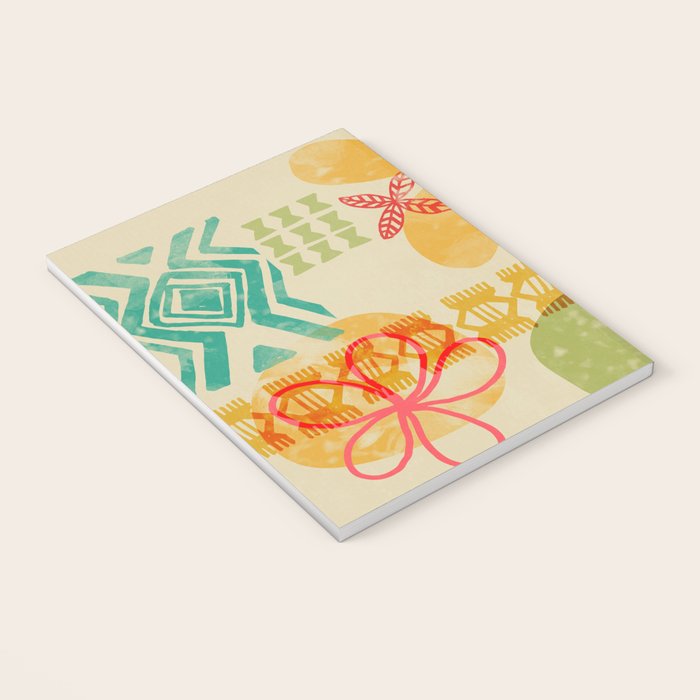 Modern 50s Tiki Party Throwback pattern Beige Notebook Gallery Image 3