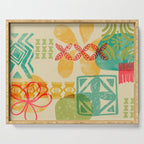 Modern 50s Tiki Party Throwback pattern Beige Serving Tray Gallery Image 1