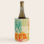 Modern 50s Tiki Party Throwback pattern Beige Wine Chiller Gallery Image 2