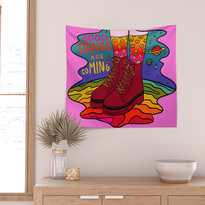 Good Things are Coming Wall Tapestry Gallery Image 2