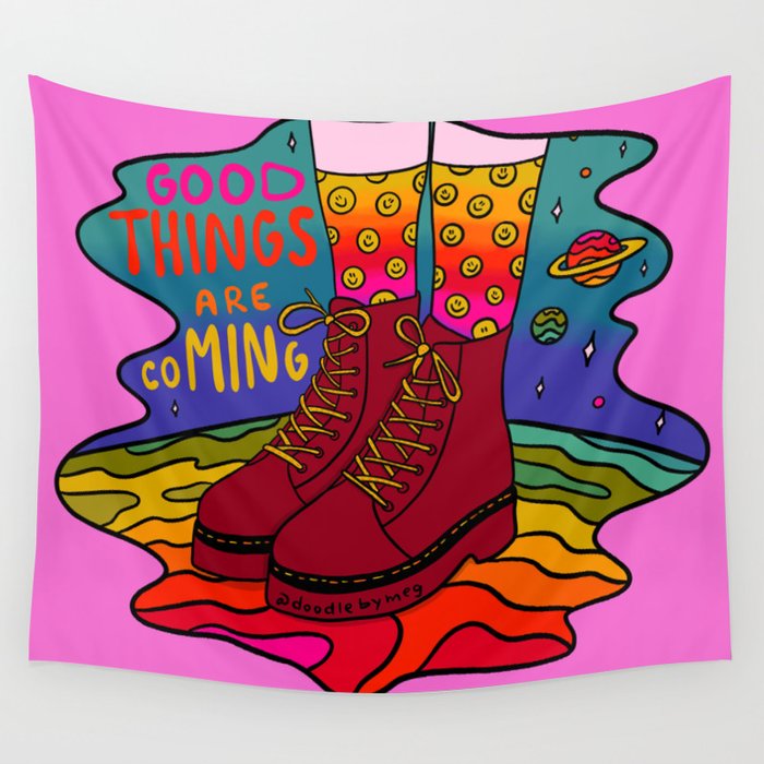 Good Things are Coming Wall Tapestry Gallery Image 4