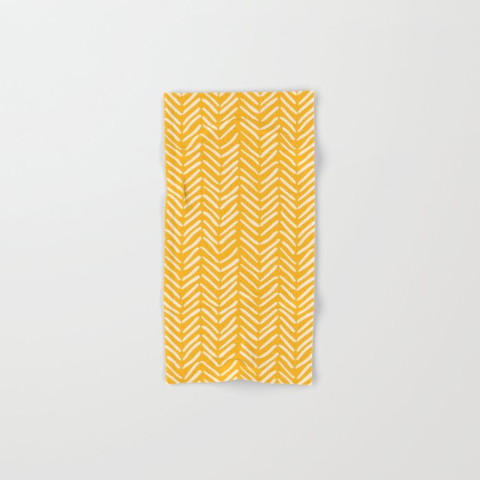 Arrow Lines Pattern in Mustard Yellow shades 1 Bath Towel Gallery Image 1