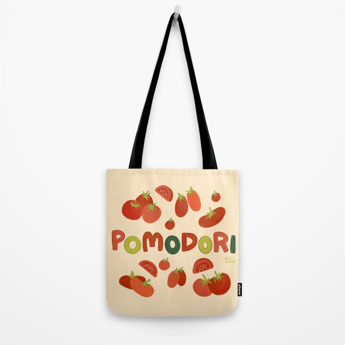 Hand Drawn Italian Roman Pomodori Tomato Classic Mediterranean Art Tote Bag Gallery Image 2
