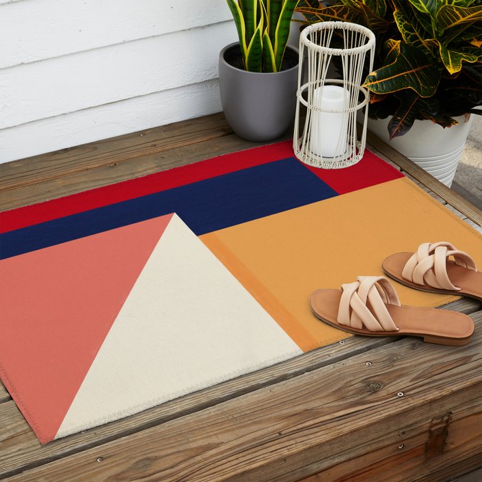 Minimal Geometric Abstraction 95 Outdoor Rug Gallery Image 2