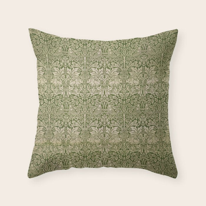 William Morris "Brer rabbit" 4. Throw Pillow Gallery Image 6
