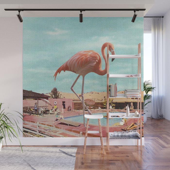 Flamingo on Holiday Wall Mural Gallery Image 1