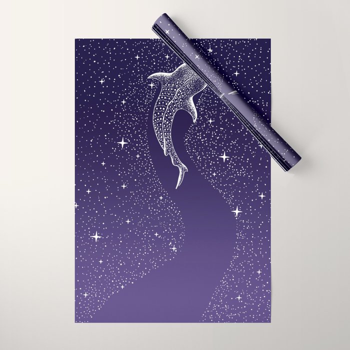 Star Eater - space from Dark Blue to Purple Wrapping Paper Gallery Image 1