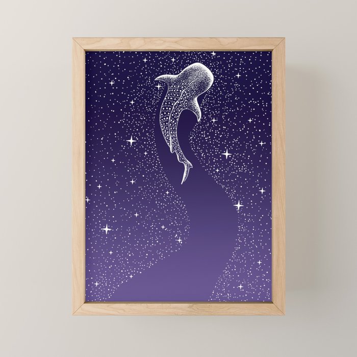 Star Eater - space from Dark Blue to Purple Mini Art Print Gallery Image 1