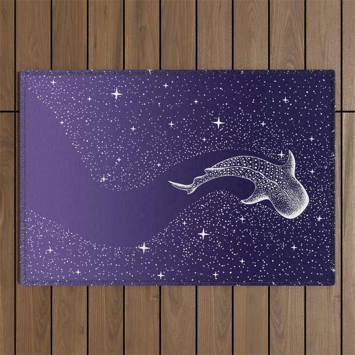 Star Eater - space from Dark Blue to Purple Outdoor Rug Gallery Image 1