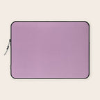 Lilac Pastel Purple Solid Color Laptop Sleeve Gallery Image 1