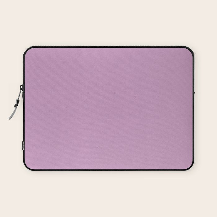 Lilac Pastel Purple Solid Color Laptop Sleeve Gallery Image 1