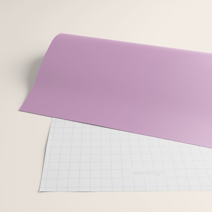 Lilac Pastel Purple Solid Color Wrapping Paper Gallery Image 2