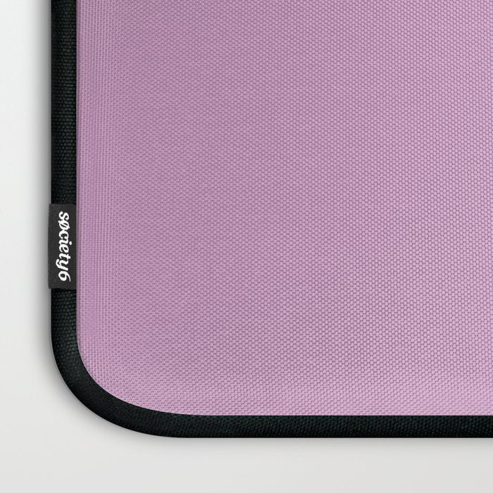 Lilac Pastel Purple Solid Color Laptop Sleeve Gallery Image 3