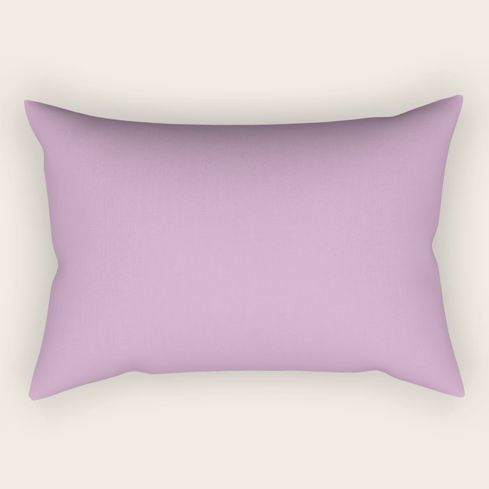 Lilac Pastel Purple Solid Color Rectangular Pillow Gallery Image 2