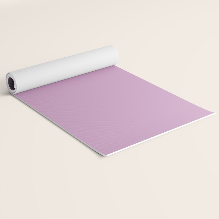 Lilac Pastel Purple Solid Color Yoga Mat Gallery Image 2