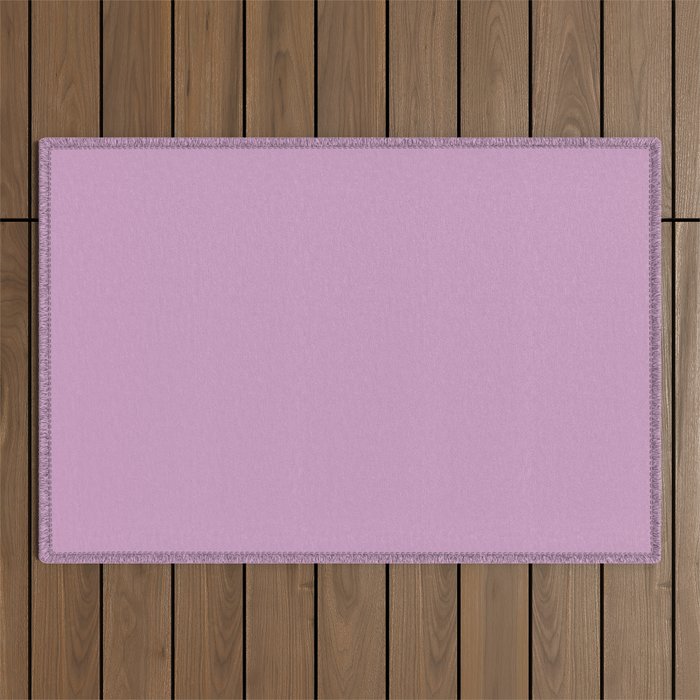 Lilac Pastel Purple Solid Color Outdoor Rug Gallery Image 1