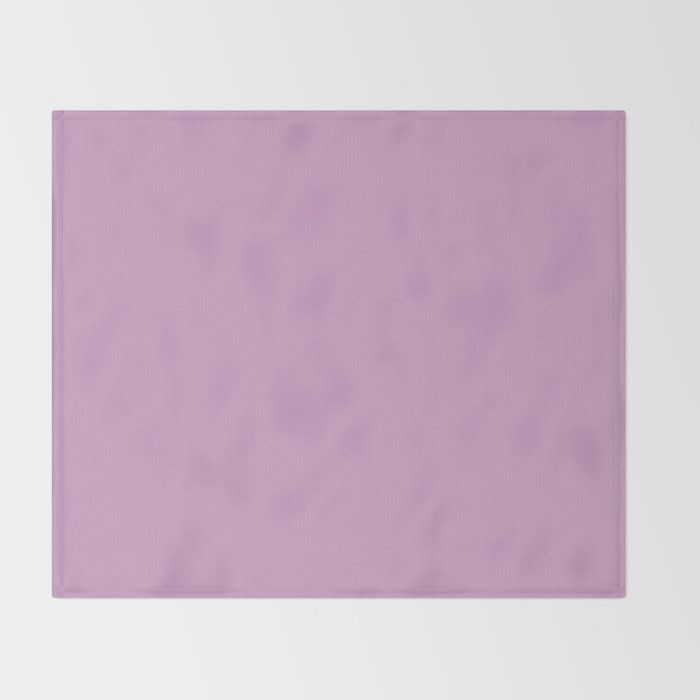 Lilac Pastel Purple Solid Color Throw Blanket Gallery Image 2