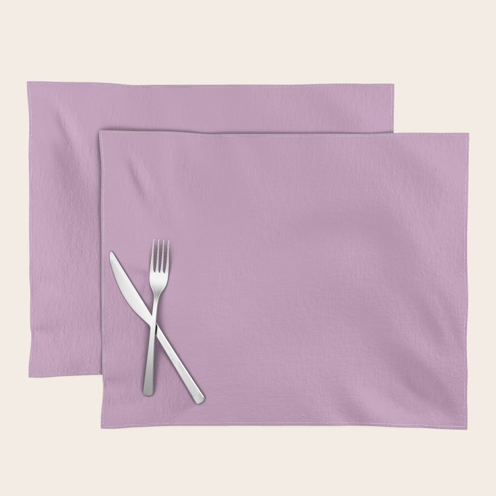 Lilac Pastel Purple Solid Color Placemat Gallery Image 1