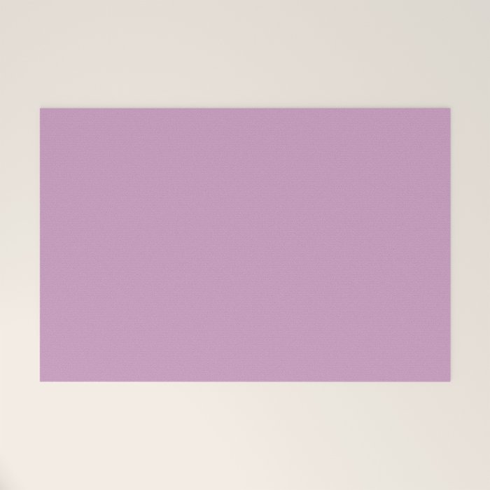 Lilac Pastel Purple Solid Color Welcome Mat Gallery Image 1