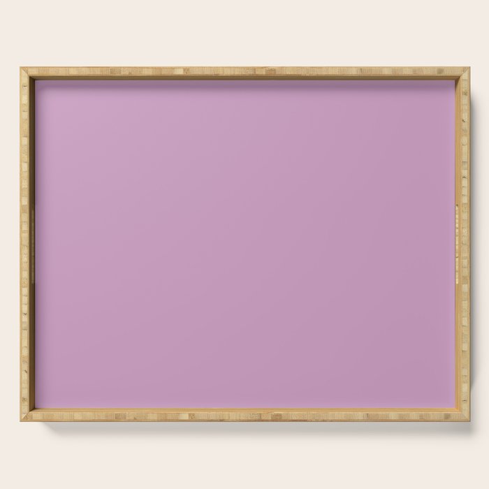 Lilac Pastel Purple Solid Color Serving Tray Gallery Image 1