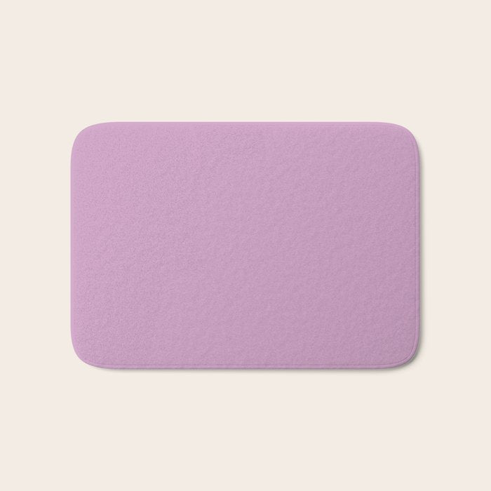 Lilac Pastel Purple Solid Color Bath Mat Gallery Image 1