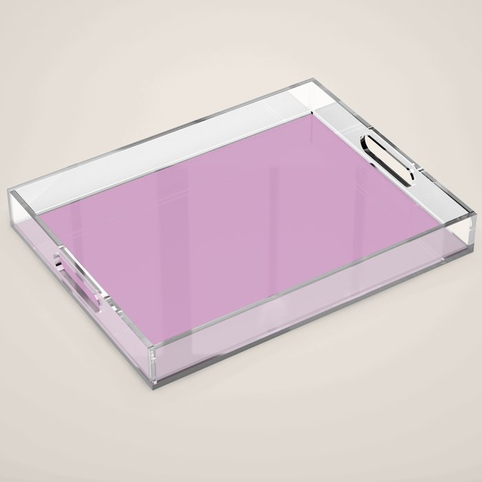 Lilac Pastel Purple Solid Color Acrylic Tray Gallery Image 1