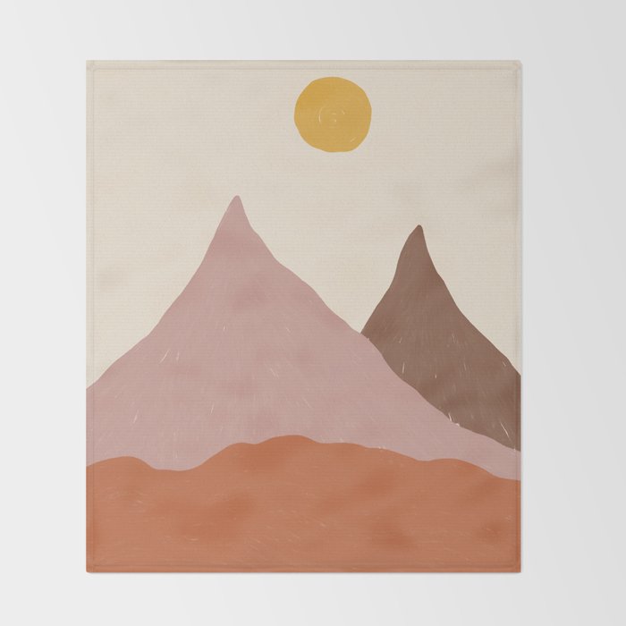 Acrylic Landscape #2 Throw Blanket Gallery Image 2