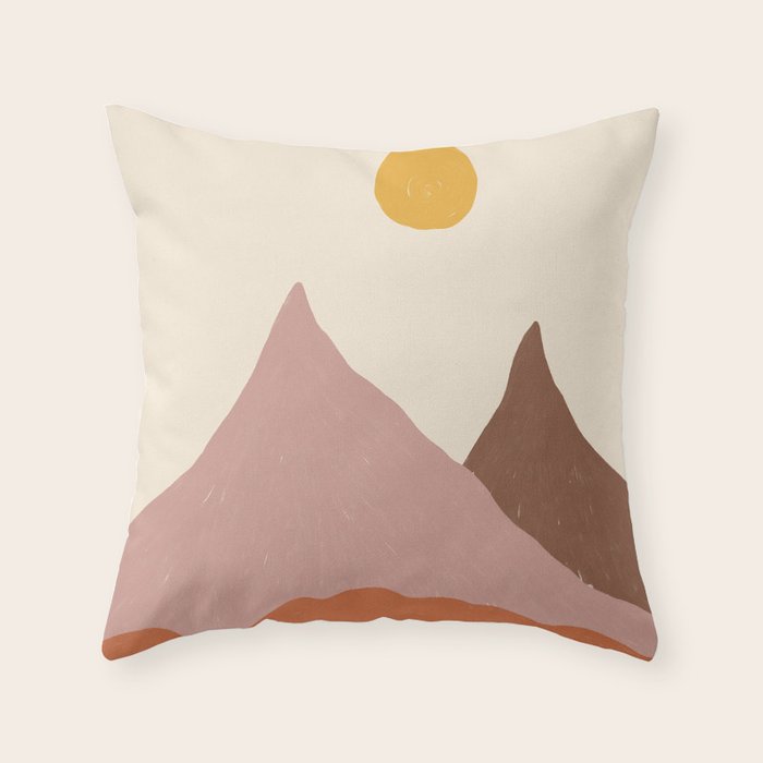 Acrylic Landscape #2 Throw Pillow Gallery Image 1