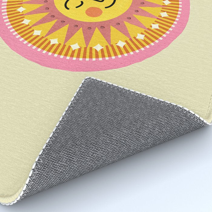 Smiling Sleeping Sun Face Rug Gallery Image 4