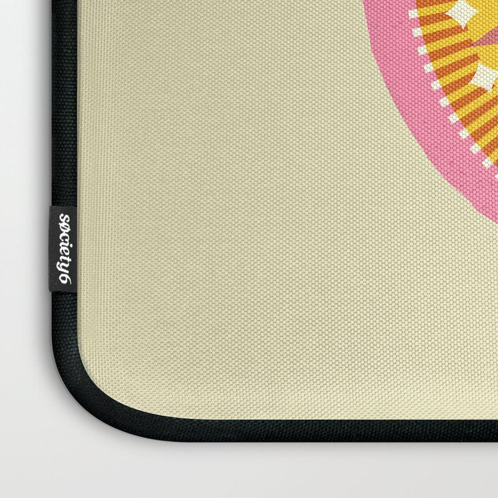 Smiling Sleeping Sun Face Laptop Sleeve Gallery Image 3