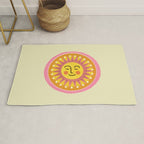 Smiling Sleeping Sun Face Rug Gallery Image 1