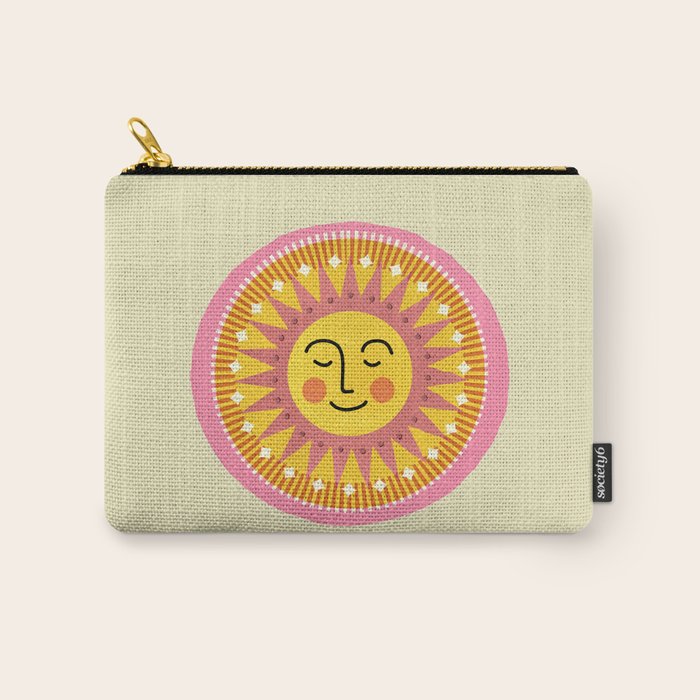 Smiling Sleeping Sun Face Carry All Pouch Gallery Image 1