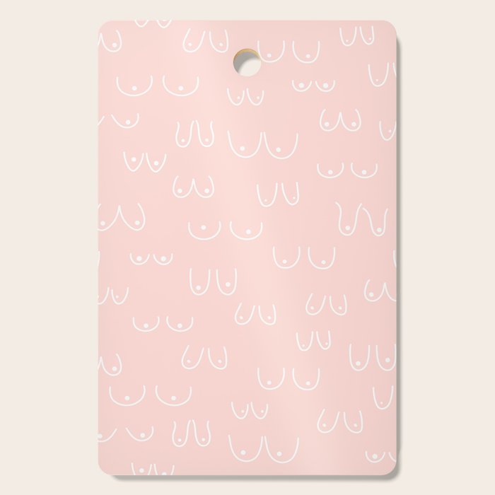 Self Love Boobs Pattern on peach Cutting Board Gallery Image 1