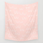 Self Love Boobs Pattern on peach Wall Tapestry Gallery Image 4