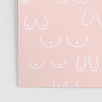 Self Love Boobs Pattern on peach Poster Gallery Image 3