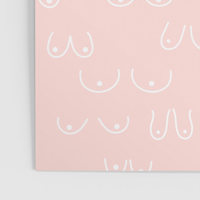 Self Love Boobs Pattern on peach Poster Gallery Image 3